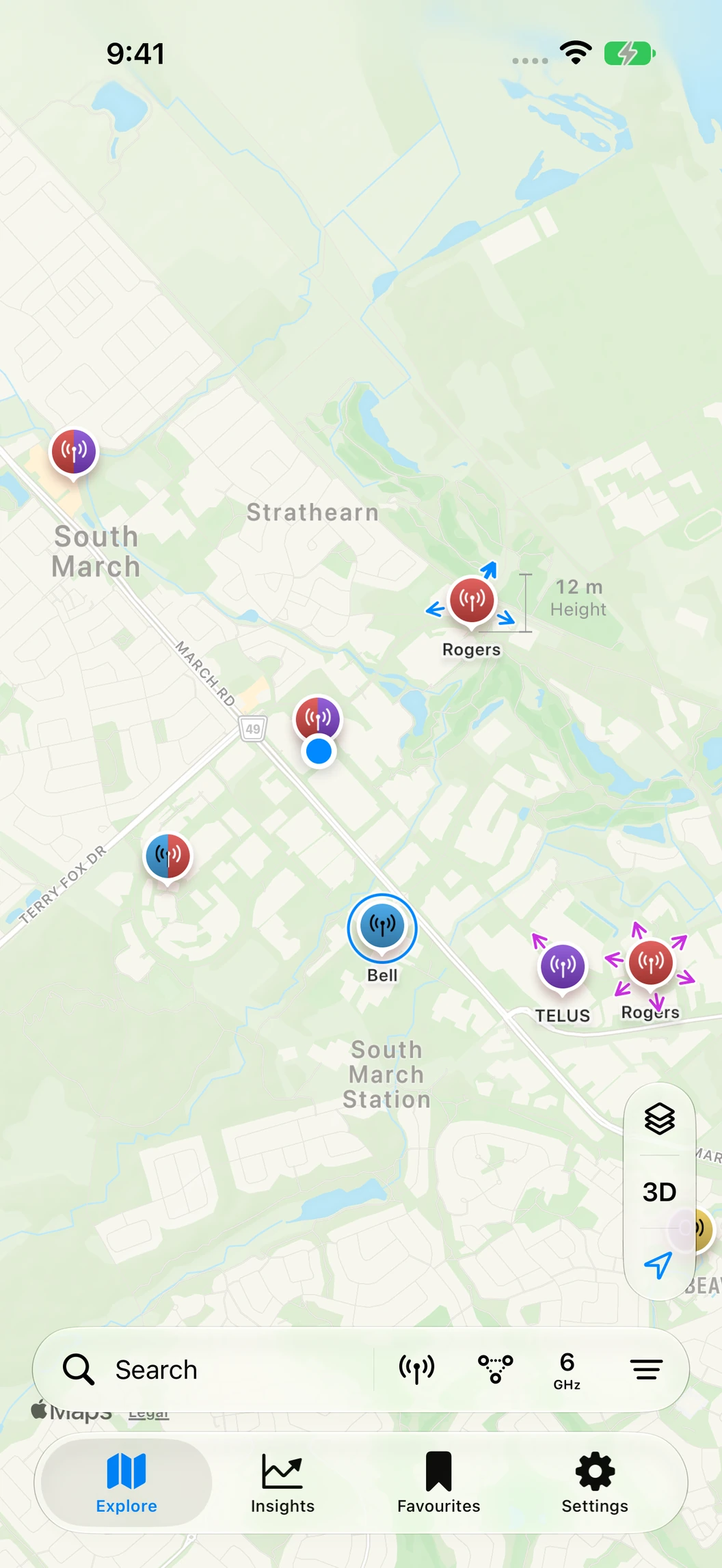 North Towers — Explore the network