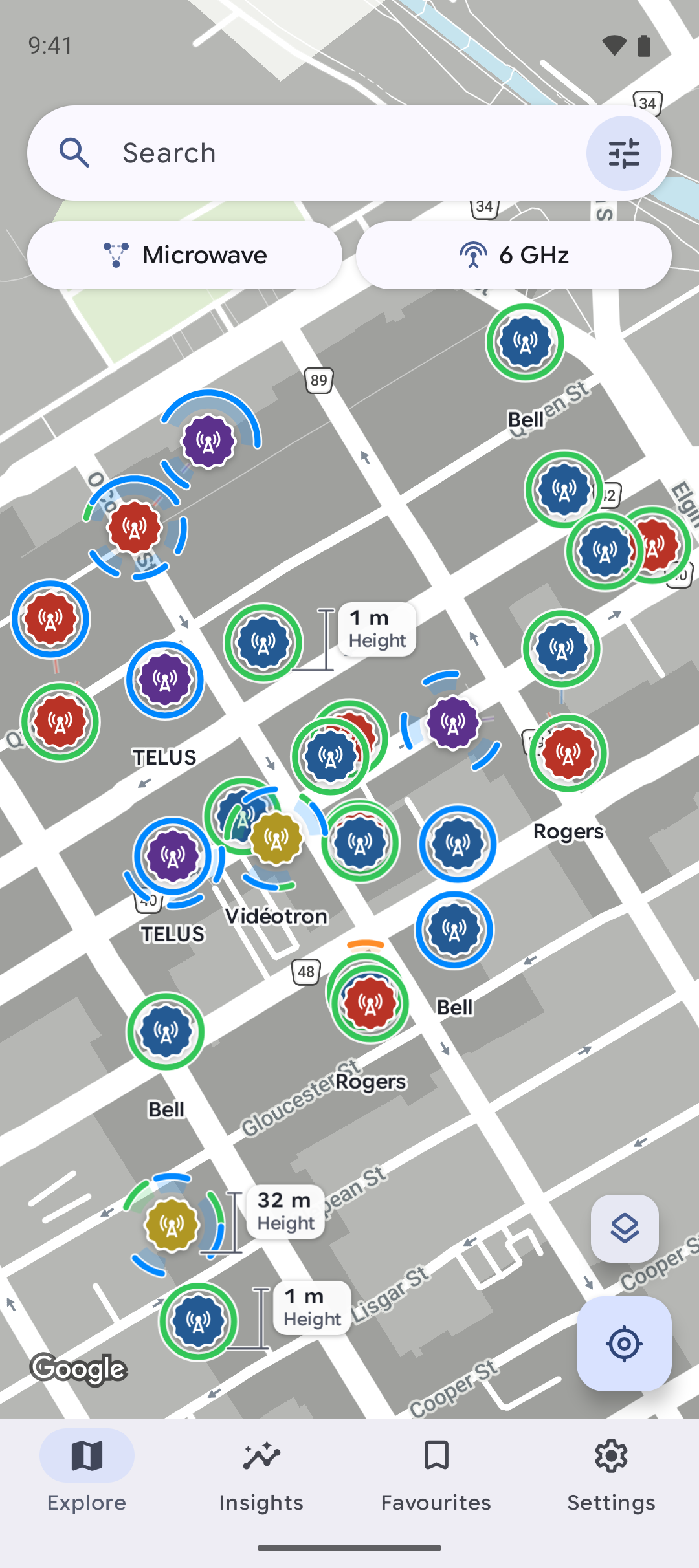 North Towers — android-showcase-overview-map-light